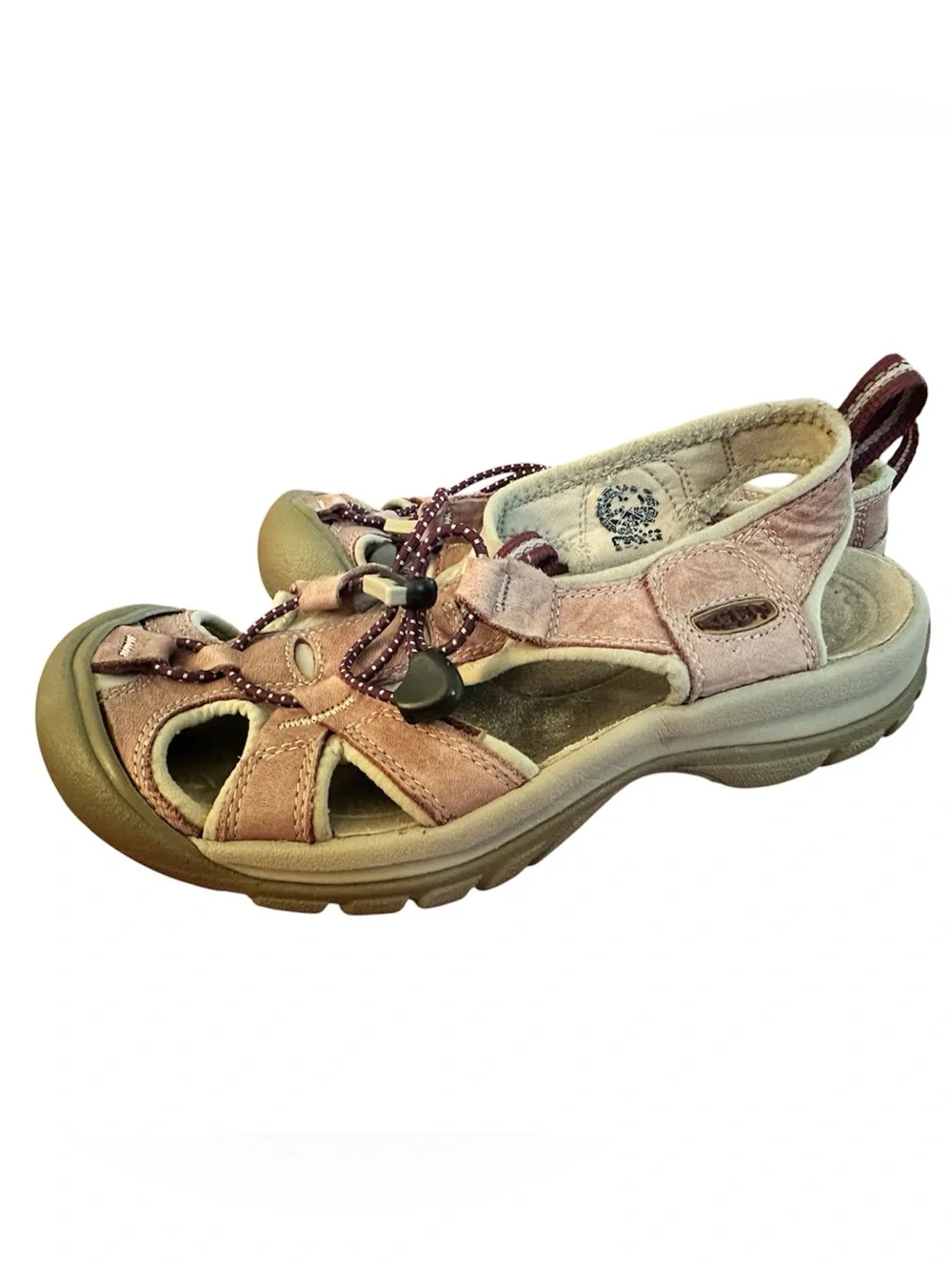 KEEN Venice H2 Women’s Size 7 Waterproof Leather Sandals Adjustable Mauve / Tan